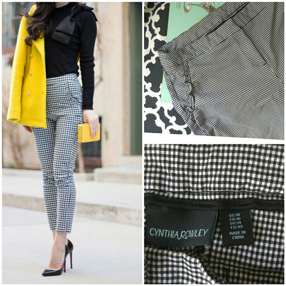 cynthia rowley plaid pants